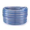 Tube à Lait - SANS PHTALATES transparent - 4 bandes bleues 25X37 (Rouleau15m)